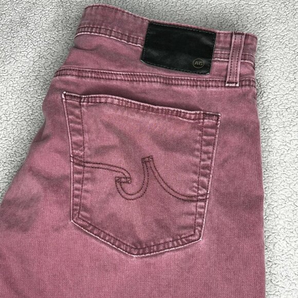 AG Adriano Goldschmied Everett Jeans Mens 34x31 Mauve Slim Straight Stretch - Picture 2 of 13